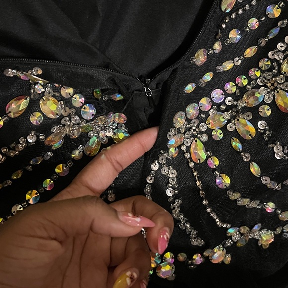 Tony Bowls 114746 Paris Mermaid Dress | Black Size 10 - Picture 7 of 8